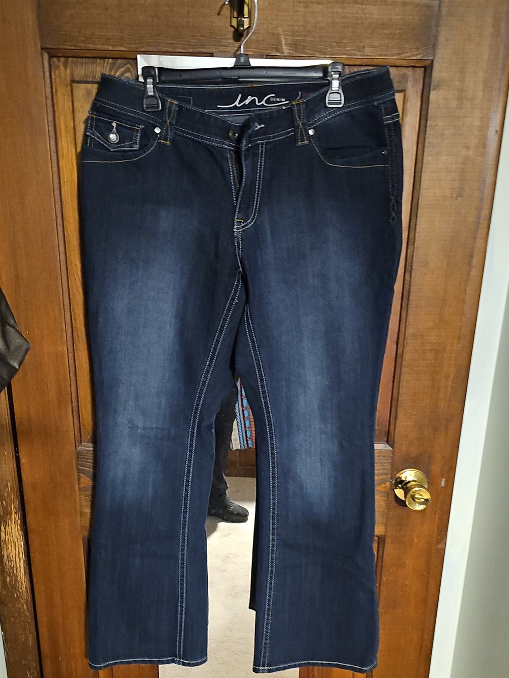INC International Concepts Dark Wash Bootcut Jeans